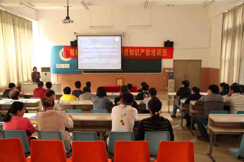 馬所長在為中小學輔導員講授專利基礎(chǔ)知識